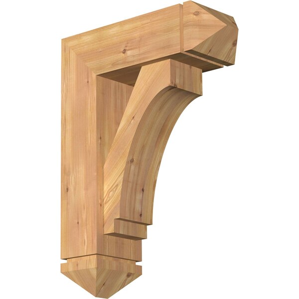 Ekena Millwork Imperial Arts and Crafts Smooth Bracket w/ Offset Brace, Western Red Cedar, 7 1/2"W x 22"D x 30"H BKT0806X22X30IMP03SWR - main